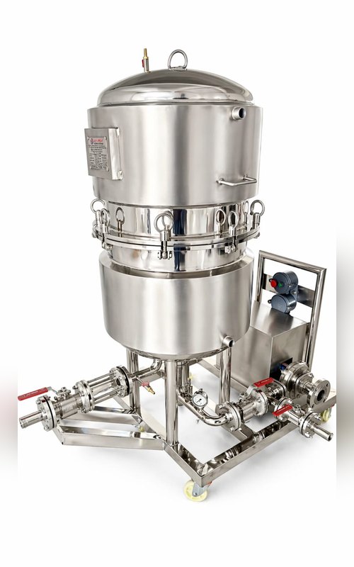 Chemtech Enterprise stainless steel sparkler filter – closed vessel unit on mobile trolley – photo 4