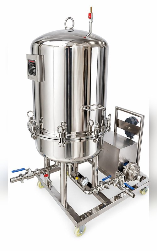 Chemtech stainless steel Sparkler Filter on trolley with pump