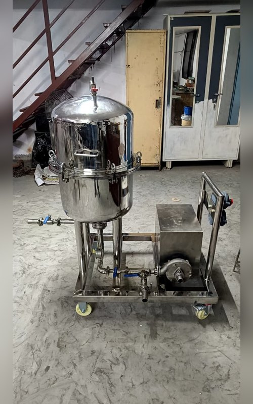Chemtech Enterprise stainless steel sparkler filter – closed vessel unit on mobile trolley – photo 18